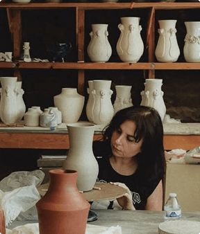 handcrafted ceramics by Untitled Square studio founders