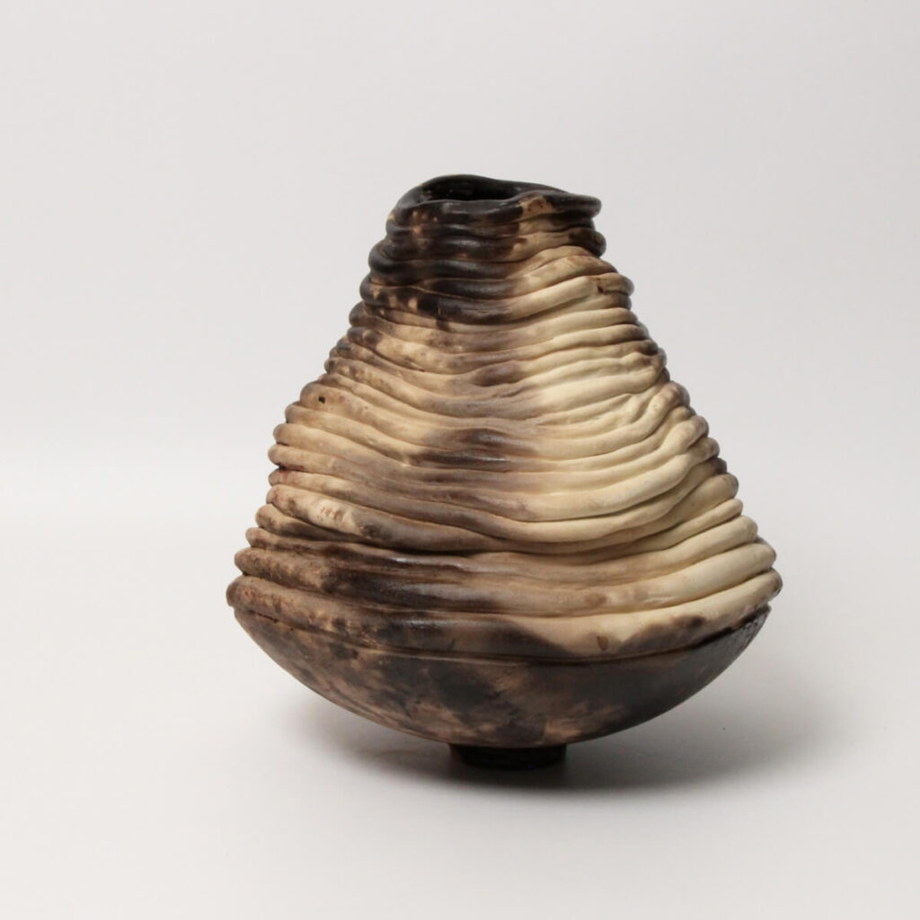 Murmur from the Earth handmade ceramic vessel on white background