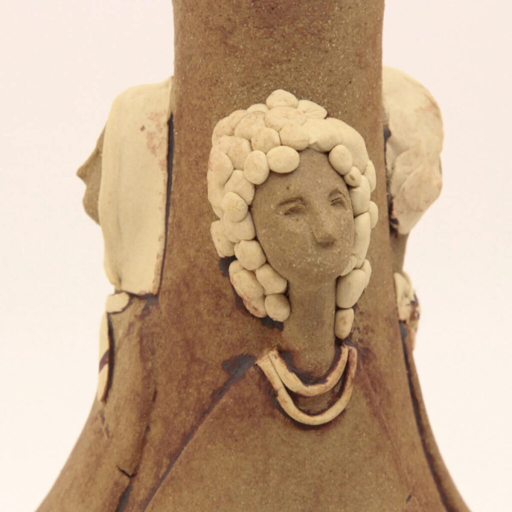 Lines and Faces decorative ceramic vase main gallery image