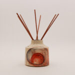 Close view of Skyflower handmade ceramic reed diffuser