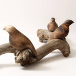 Tale of One Branch sculpture main image handmade ceramic bird arrangement