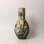 Where We Linger handmade ceramic vase with hand-painted figurative design