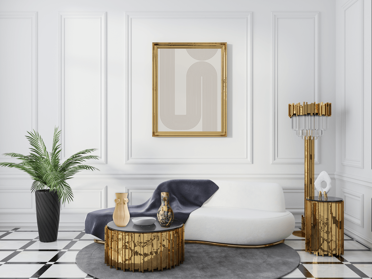 Elegant art deco living room design